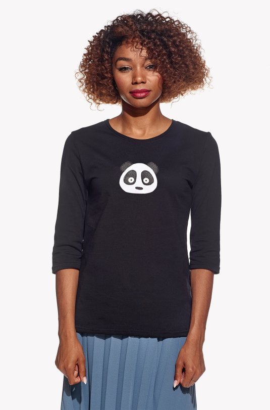 Shirt with panda bear