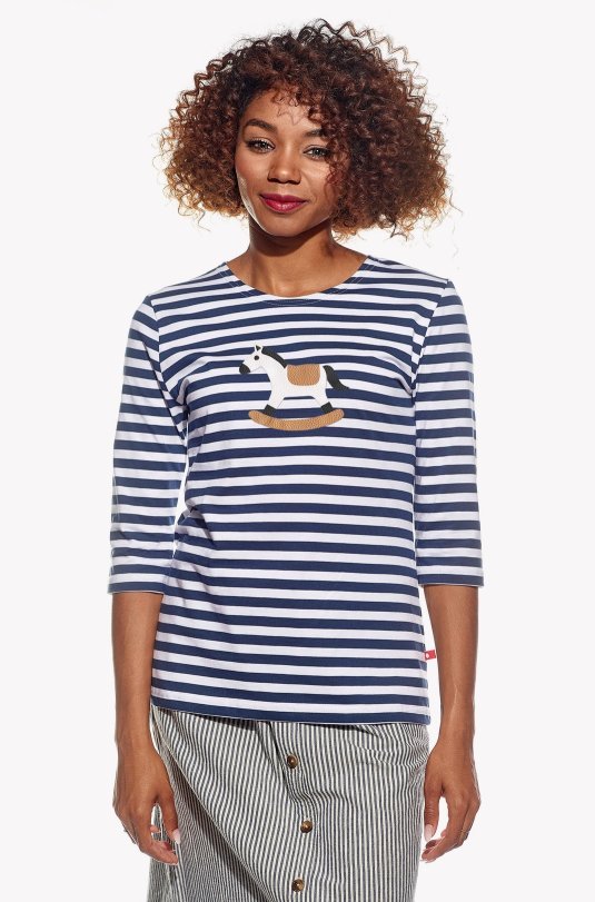 Shirt with rocking horse