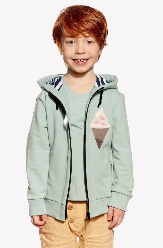 Kapucnis pulóver jégkrémmel