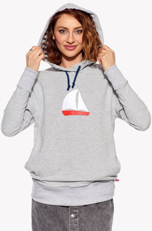 Hoodie with sailboat