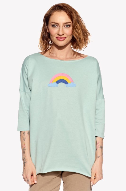 Shirt with a rainbow