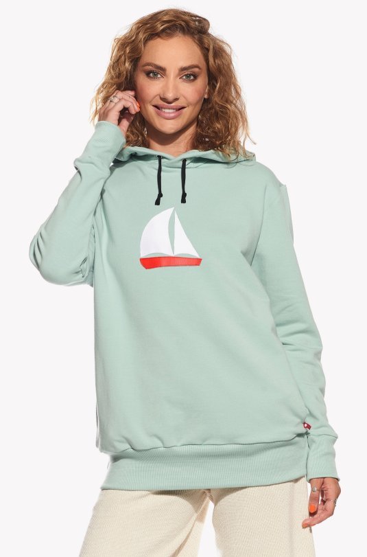 Hoodie with sailboat
