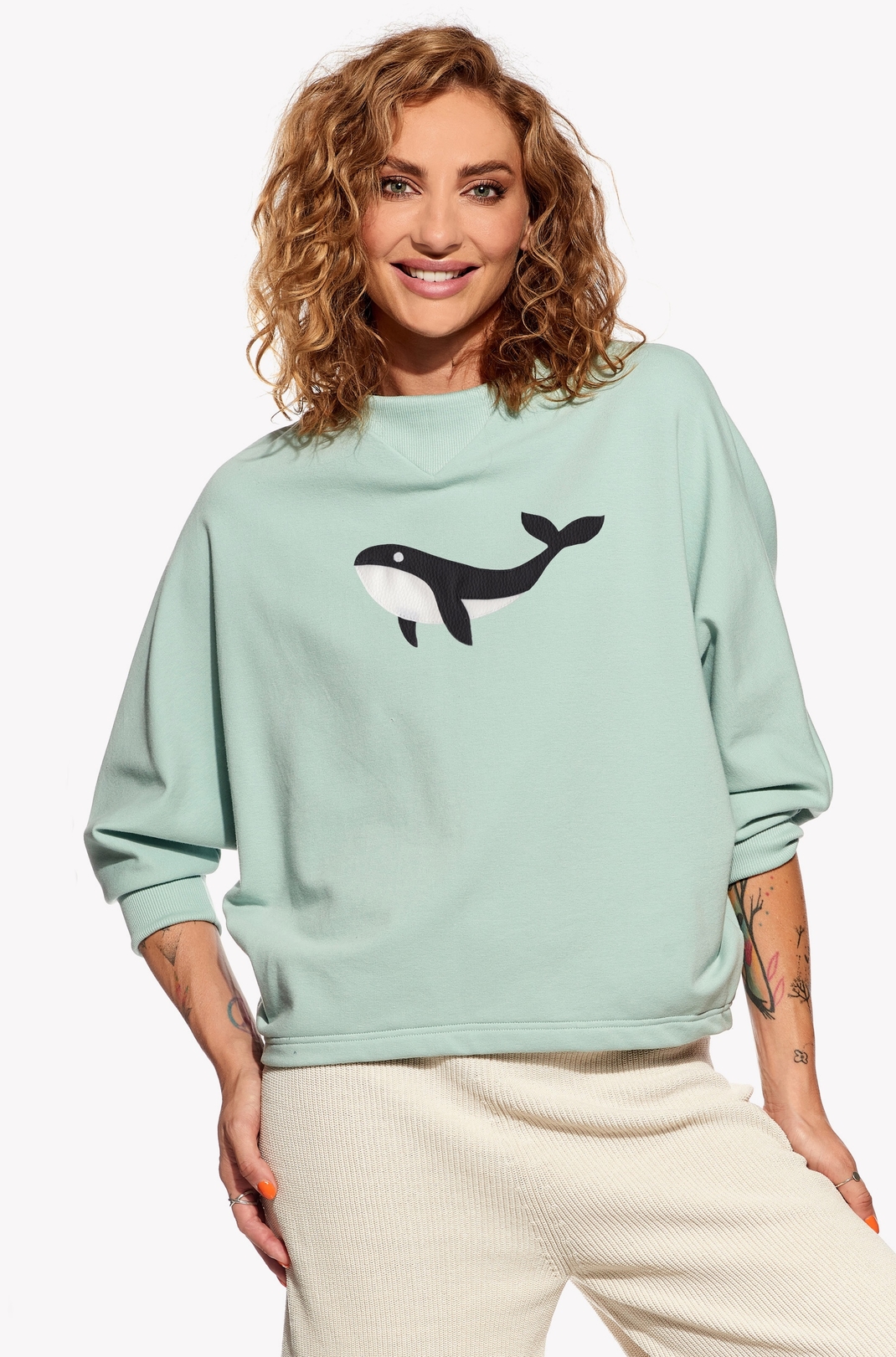 Hoodie with whale