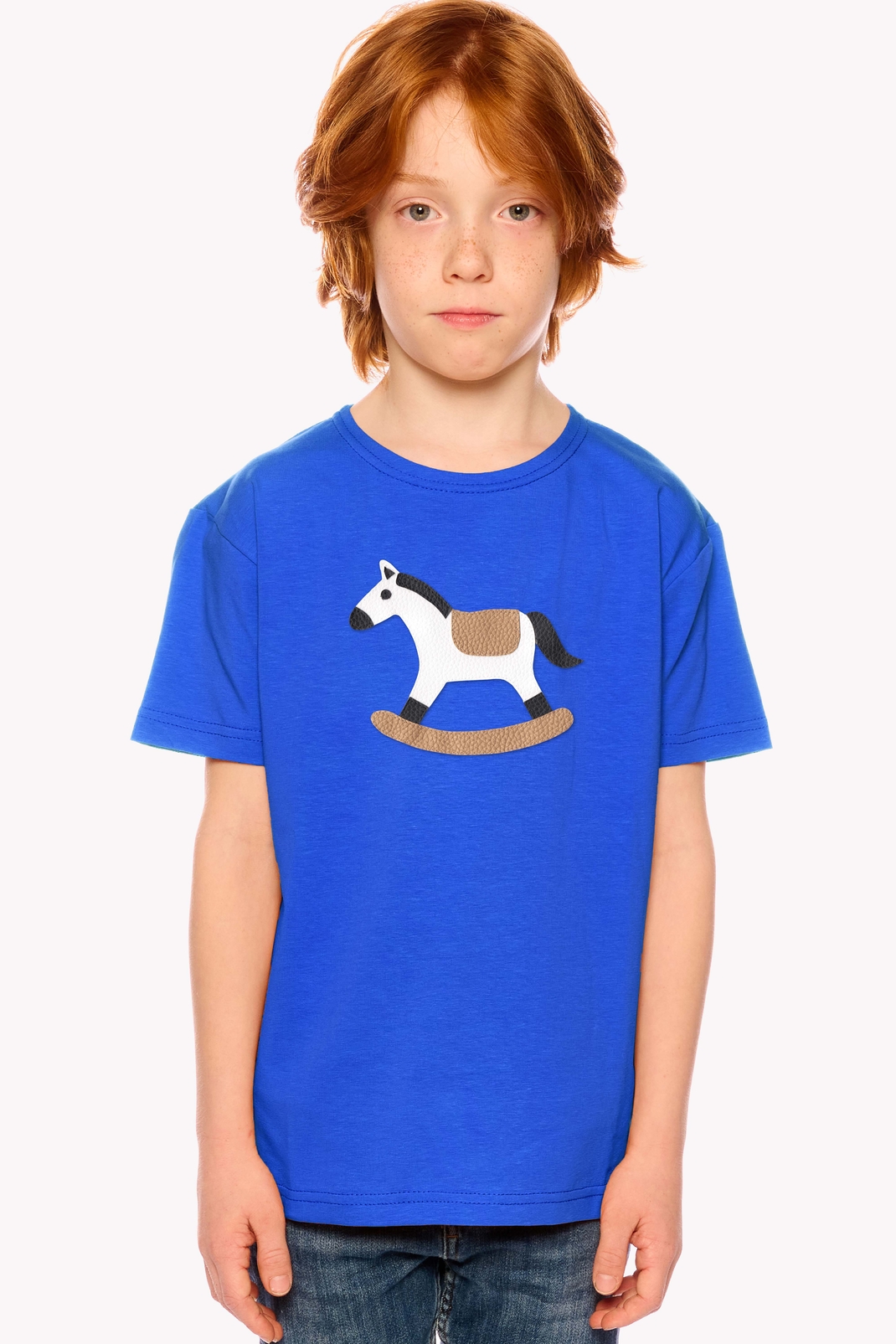 Shirt with rocking horse