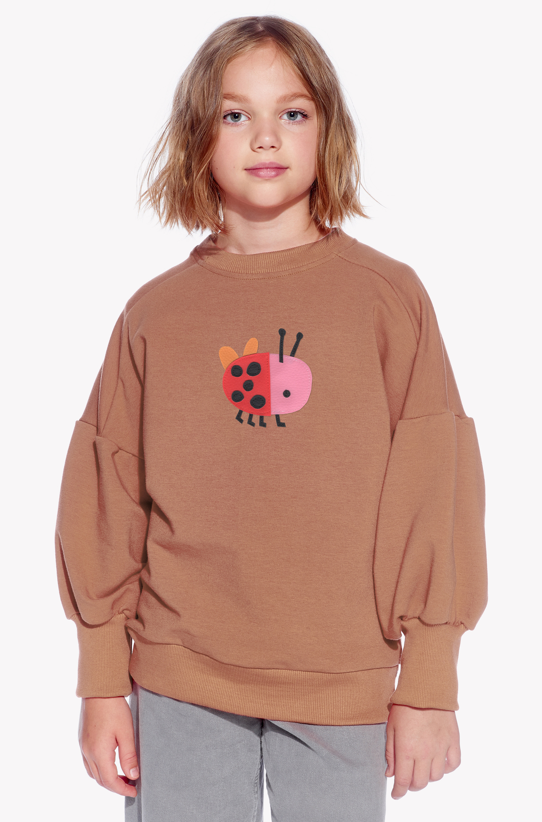 Sweatshirt mit einem Marienkäfer