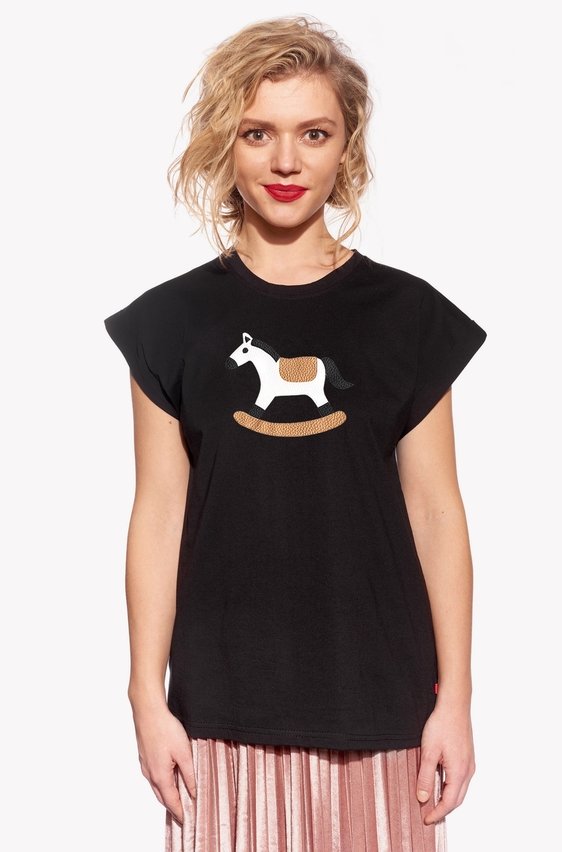 Shirt with rocking horse