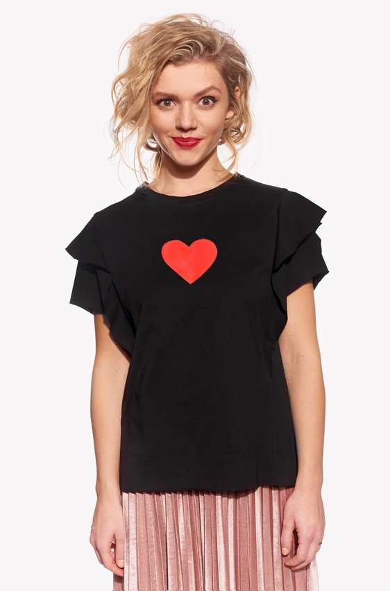 Tričko so srdiečkom