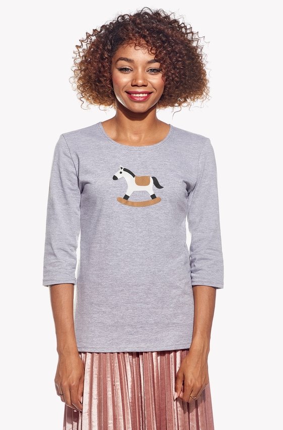 Shirt with rocking horse