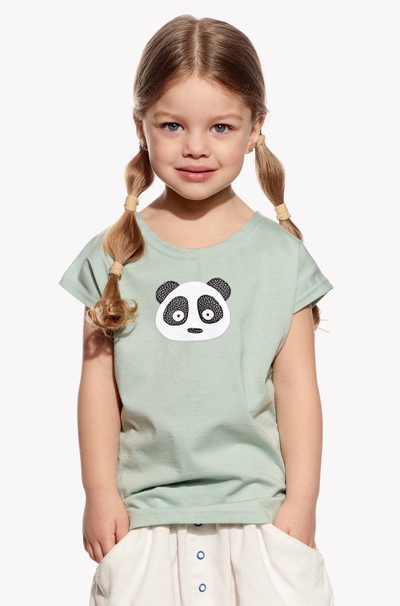 Shirt with panda bear