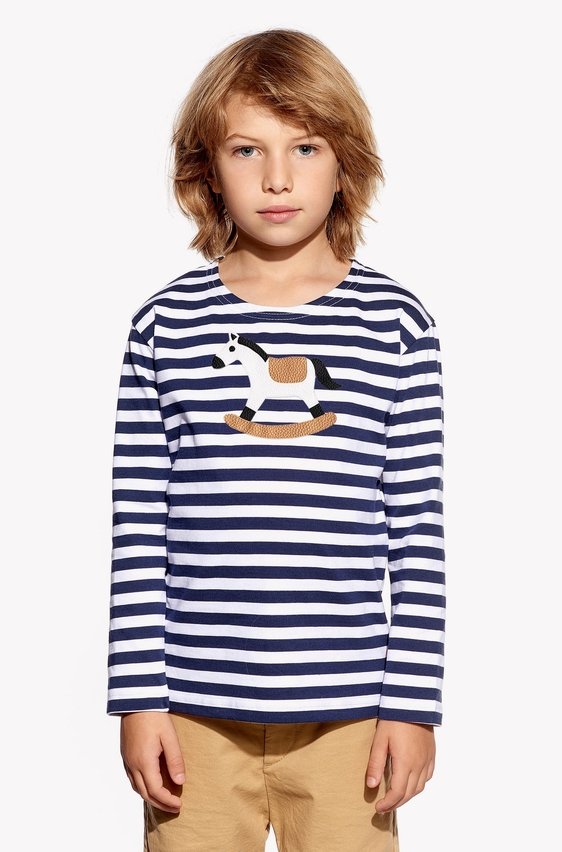 Shirt with rocking horse