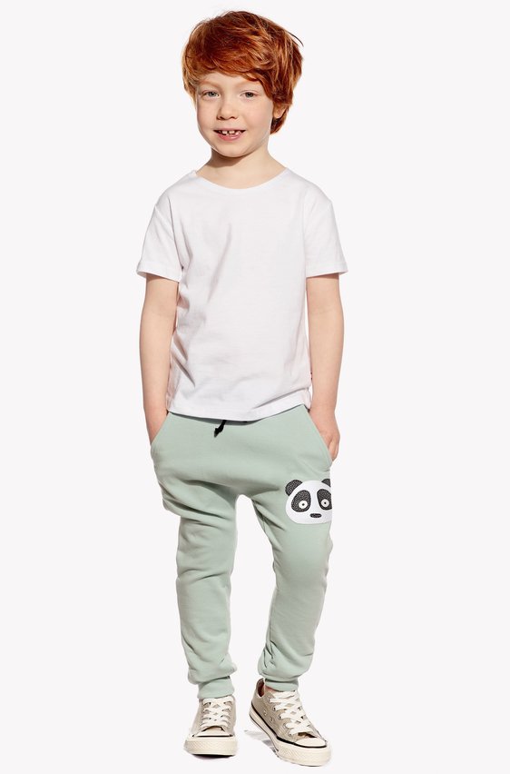 Sweatpants with panda bear