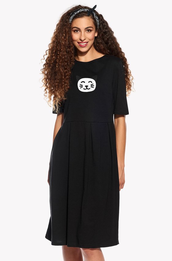 Šaty s kočkou