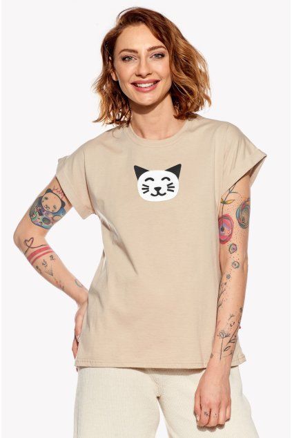 Tamara, Dámske tričko, Safari, Mačka (Veľkosť XXS)