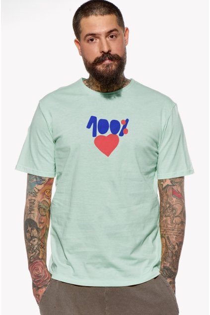 Samo, Pánska tričko, Mentolové, 100love (Veľkosť XXL)