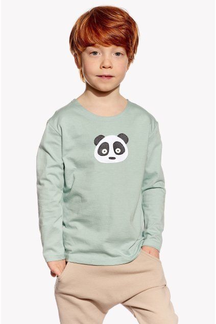 Maty, Detské tričko, Mentolové, Panda (Veľkosť 98)