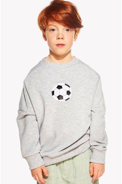Natan, Detská Mikina, Sivá, Futbalka (Veľkosť 98)