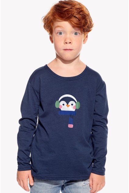 Maty, Detské tričko, Tmavomodré, Pingu (Veľkosť 98)