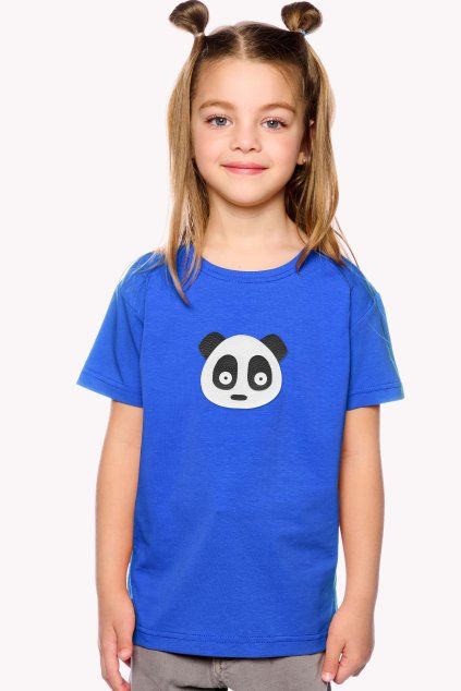 Leona, Detské tričko, Královska modrá, Panda (Veľkosť 98)