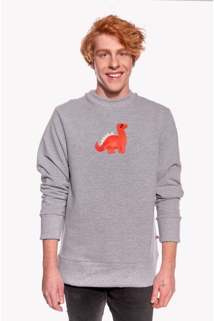 Pánska Mikina, Sivá, Dino (Veľkosť XXL)