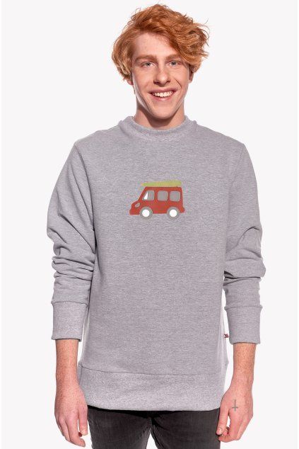 Pánska mikina, Sivá, Karavan (Veľkosť XXL)
