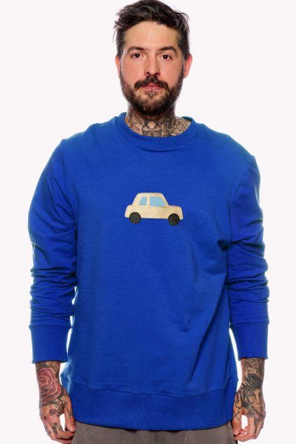 Pánska Mikina, Královska modrá, Auto (Veľkosť XXL)