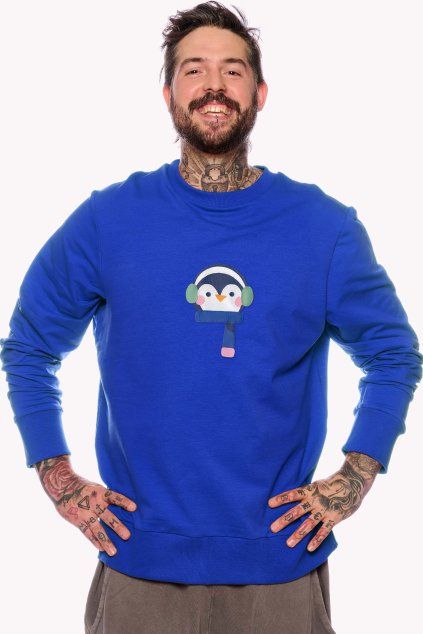Pánska Mikina, Královska modrá, Pingu (Veľkosť XXL)